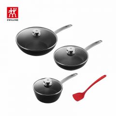 双立人（ZWILLING） ZW-EY007中式煎炒锅铲四件套 锅具套装