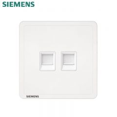 西门子（SIEMENS） 5UH14633NC01 电话+电脑插座 家用墙面插座（超5类） 致典系列 雅白 一位电话 + 一位网络插座