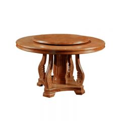 悦山   简约时尚新中式带转盘家用大圆桌餐桌 1.8米