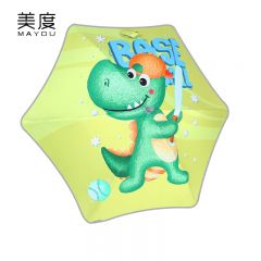 美度（MAYDU） M6015圆角儿童雨伞卡通学生伞黑胶防晒太阳伞遮阳伞晴雨两用棒球恐龙
