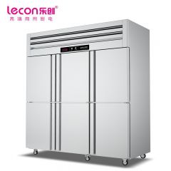 乐创(lecon)  商用六门冰柜 立式厨房保鲜柜节能压缩机 工程豪华款全冷藏 LC-J-LMG02