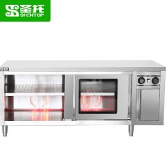 圣托（Shentop） 不锈钢餐具消毒工作台 热风循环中温消毒操作台 光波多功能消毒柜 ZTP1800-CS6