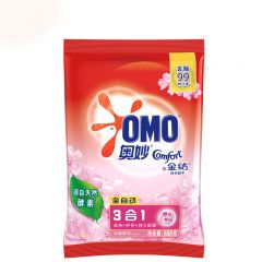 奥妙（OMO） 18含金纺樱花洗衣粉560g去除99种污渍温和不伤手