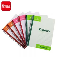 齐心（COMIX） A5/80张线圈软面抄笔记本子文具/软抄本/记事本 6本装 C4515