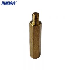 海斯迪克 HKW-212 六角铜柱 单头铜螺柱 机箱主板螺丝 六角隔离柱电路板接线铜支柱 单通支撑柱 M3*35+6(50个)