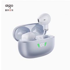 爱国者（aigo） TQ15 无线蓝牙耳机半入耳式运动游戏长续航电量数显适用苹果小米冰晶蓝