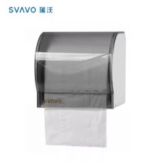 瑞沃 V-7401茶色 壁挂式小卷纸盒免打孔防水纸筒抽纸架 个