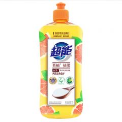 超能 离子去油洗洁精500g*1瓶西柚祛腥食品用无刺激不伤手瓶装餐具果蔬通用