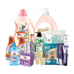 立白 悦享生活礼包A（油污净*2+牙膏110g+立白大师香氛、洗洁精1.1kg、洗衣皂+茶花纸杯+欧莱雅润发乳+力士沐浴露+奇强面巾纸+蓝月亮洗衣液）