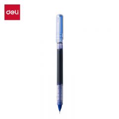 得力（deli）SF855直液式走珠笔0.5mm全针管蓝色 商务办公学生水笔走珠笔