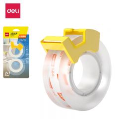 得力（deli）30039S强韧型文具胶带18mm*20y*50μm2卷/卡开学必备学习用品