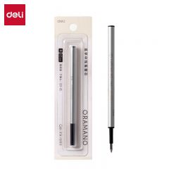 得力（deli）SE9-05签字中性笔替芯0.5mm按动子弹头黑色按动签字笔宝珠笔替芯