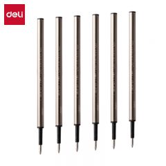 得力（deli）SE9-07签字中性笔替芯0.7mm按动子弹头黑色按动签字笔宝珠笔替芯