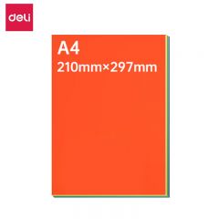 得力(deli) ZC001 十色混装彩色复印纸70g-A4-100页/包