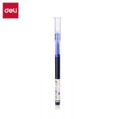 得力（deli） S865直液式走珠笔蓝色0.38mm全针管学生中性笔水笔签字笔