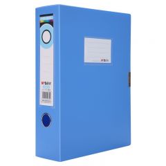 晨光（M&G）ADM94818B 4寸档案盒文件收纳整理 耐用牢固粘扣 A4文件盒资料盒 背宽75mm 蓝色